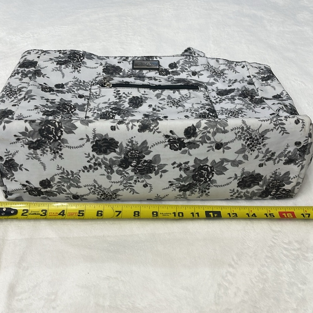 BELLA RUSSO Floral Black and White Tote Bag - Picture 2 of 4